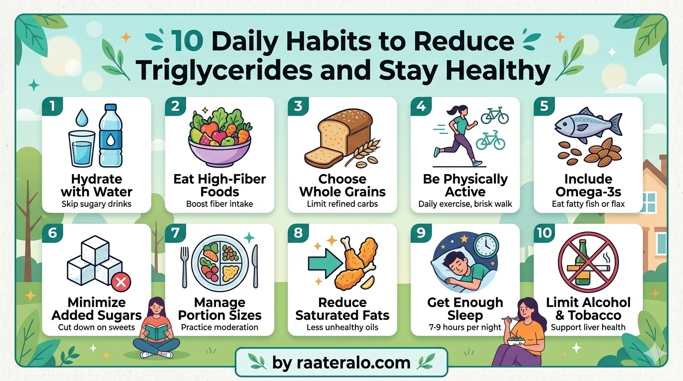10 Daily Habits to Reduce Triglycerides and Stay Healthy