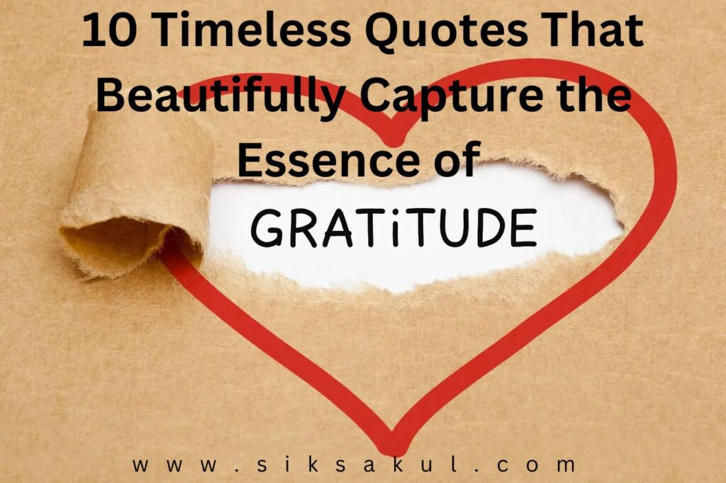 10 Timeless Quotes That Beautifully Capture the Essence of Gratitude