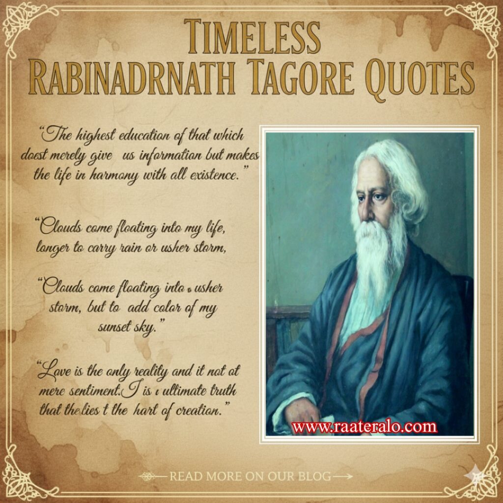 Timeless Rabindranath Tagore Quotes with Bengali and English