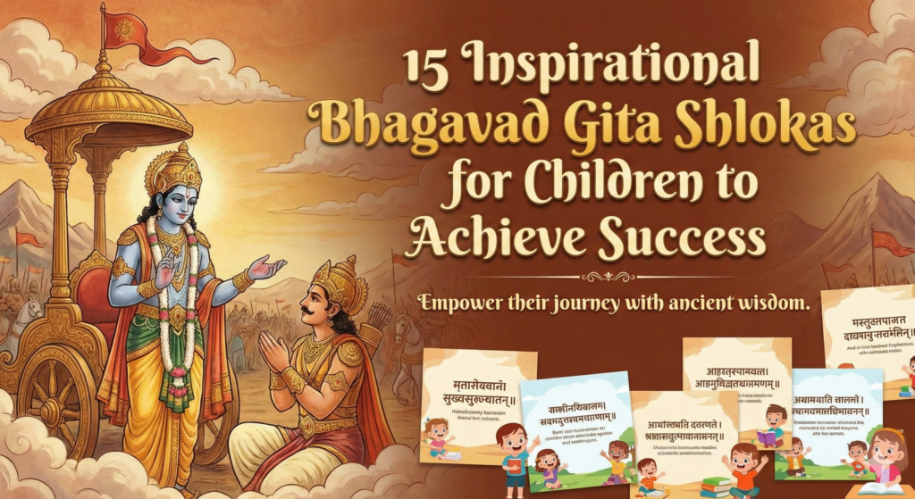 15 Inspirational Bhagavad Gita Shlokas for Children to Achieve Success