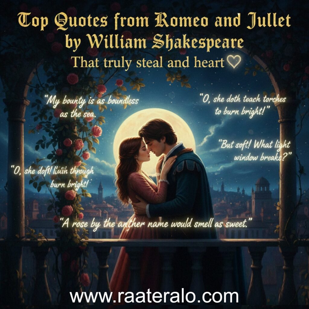 Top Quotes from Romeo and Juliet by William Shakespeare that truly steal the heart- raateralo
