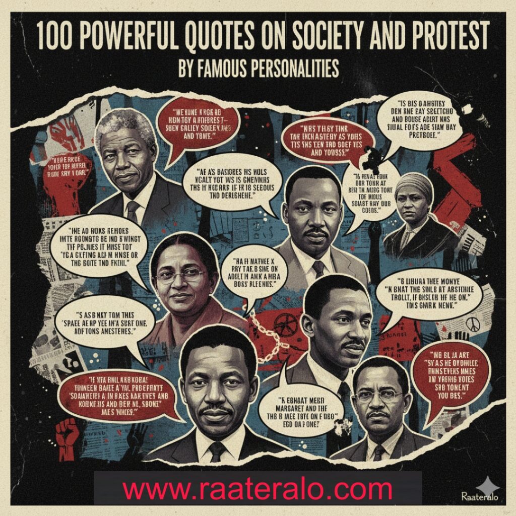 100 Powerful Quotes on Society and Protest by Famous Personalities